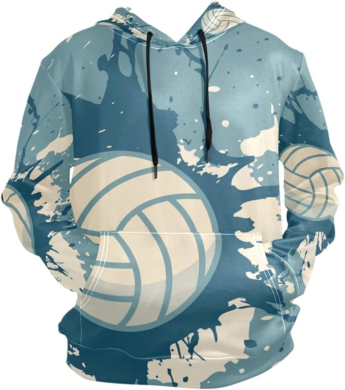 Art Volleyball Hoodie Hooded Athletic Sweatshirts 3D Print for Girls