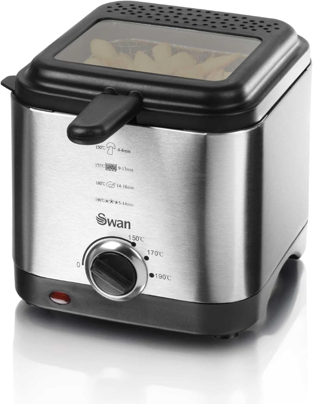 Swan 1.5 Litre Stainless Steel Fryer with Viewing Window 900 W SD6060N