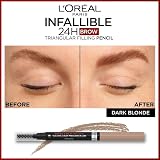 L'Oréal Paris Brow Liner Triangular Pencil Auburn 24H with Spoolie view 3