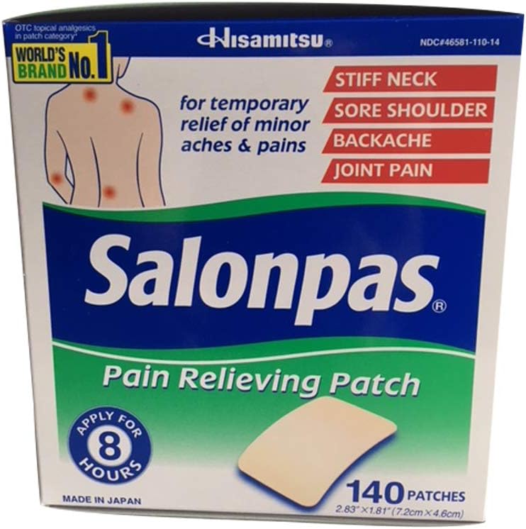 Salonpas Pain Relieving Patch, (2 PACK-140 Count)