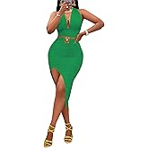 KUNLIHUANG Womens 2 Piece Outfits Sexy Club Outwear Night Out Crop Top and Bodycon Skirt Set Dresses