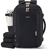 LOVEVOOK 40L Travel Backpack for Women,Carry on Luggage Backpack Flight Approved with 3 Packing Cubes,Waterproof Personal Item Travel Bag fits 17 Inch Laptop,Overnight Weekender Business Daypack