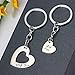 2PCs/Set Big Sis Little Sis Heart Charm Keychain Set Gifts For Sisters