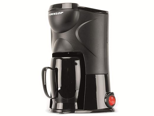 Dunlop - 1-Tassen-Kaffeemaschine 170W | Dauerfilter | ideale Reise-Kaffeemaschine | Anschluss an Zigarettenanzünder |für PKW,