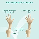Ansell MicroFlex 63-864 Latex Gloves Textured Fingertips Medium 100 view 9