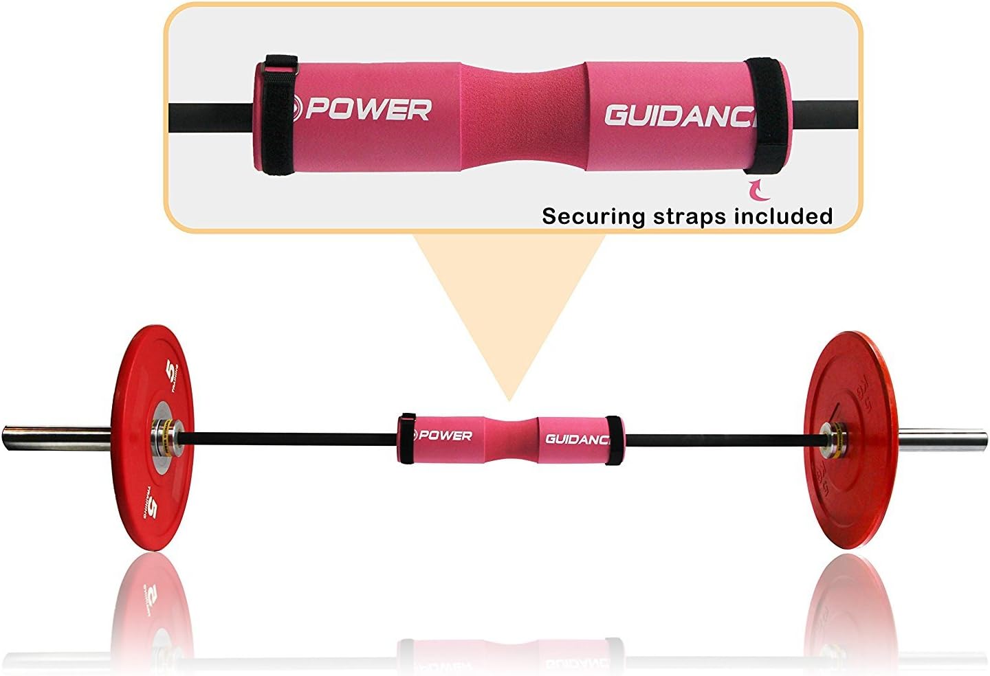 POWER GUIDANCE Barbell Squat Pad - Neck & Shoulder Protective Pad - Great for Squats, Lunges, Hip Thrusts, Weight Lifting & More - Fit Standard and Olympic Bars Perfectly : Sports & Outdoors