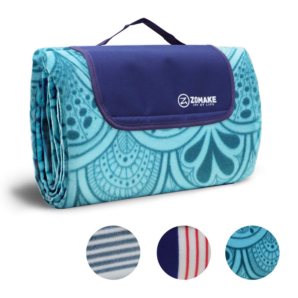 Outdoor Blanket with Waterproof Backing for Family Concerts,Beach,Park