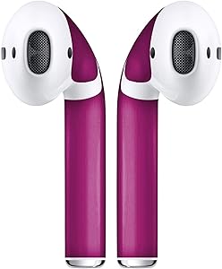 APSkins Wraps – Compatible with Apple AirPods 2 and 1 Skins for AirPod Wireless Earphones. Updated Model - Two Pairs - Lifetime Free Replacements. (Purple)