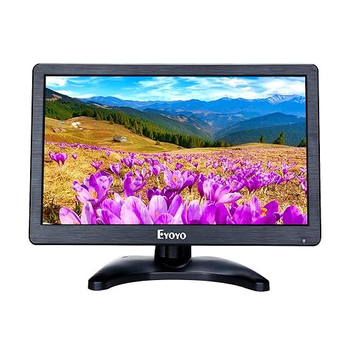 Eyoyo 12 inch Monitor 1920x1080 IPS LCD Screen Support VGA HDMI BNC AV USB Input Built-in Dual Loudspeakers Metal Housing for PC Laptop Raspi Eyoyo 12 inch HD 1920x1080 IPS LCD HDMI Monitor Screen Input Audio