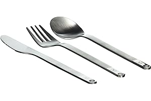 Hydro Flask Stainless Steel Portable Flatware Set with, Black Carry Sleeve