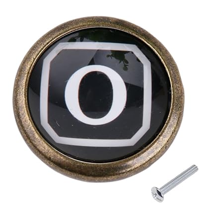 Miss and Mams Vintage Cabinet Door Drawer Bin Dresser Handle Pull Knob Hardware Letter O