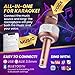KaraoKing Wireless Bluetooth Microphone – Portable KTV Machine with Speaker + Free USB Disco Ball Light & Phone Holder Perfect for Pop, Rock n' Roll Solo Parties & More (E106 2.0 Pink)