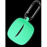 Geiomoo TPU Case for JBL Tune Flex 2, Soft Flexible Scratch Resistant Protective Cover with Carabiner (Luminous Green)