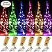 Yitee 6 PCS 6 Colors LED String Light, Battery Operated Wine Bottle Cork Lights 20 Starry LED Copper Wire Lights, 6.5 Feet/2M,Best for Mason Jar Lights,Moon Lights,Party,Wedding and Home Decoration