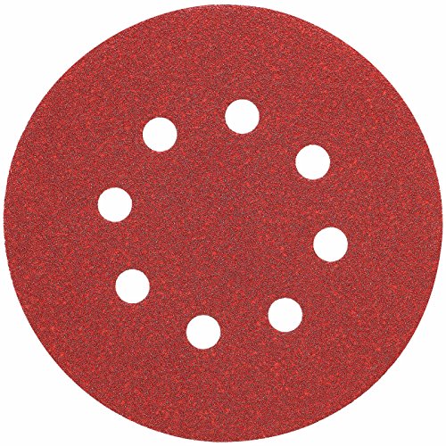 DEWALT DW4310 5-Inch 8 Hole 100 Grit Hook and Loop Random Orbit Sandpaper (25-Pack)