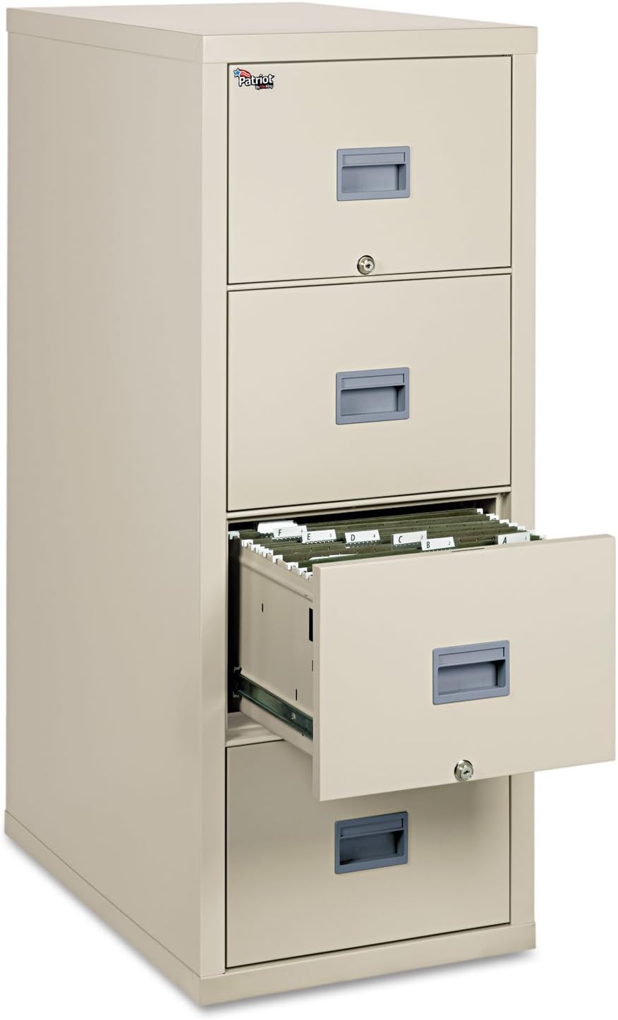 Amazon Com Fireking 4p1831cpa Patriot Insulated Four Drawer Fire File 17 3 4w X 31 5 8d X 52 3 4h Parchment Office Products
