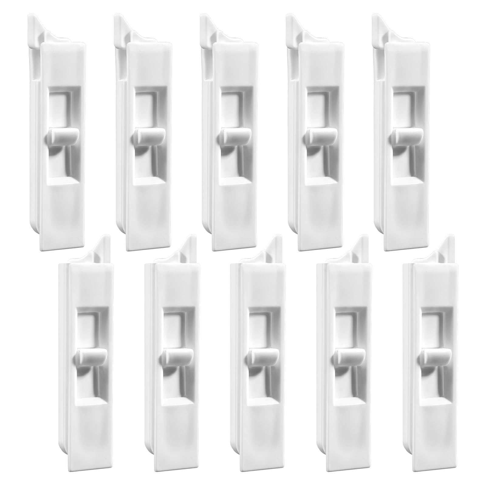 Photo 1 of 10 PCS Window Tilt Latches Pair, Windows Spring Lock Accessories, Snap-in Window Tilt Latch Replacement, Sliding Windows Slope Latches, Window's Latch Replacement for Home Windows Accessories (White)