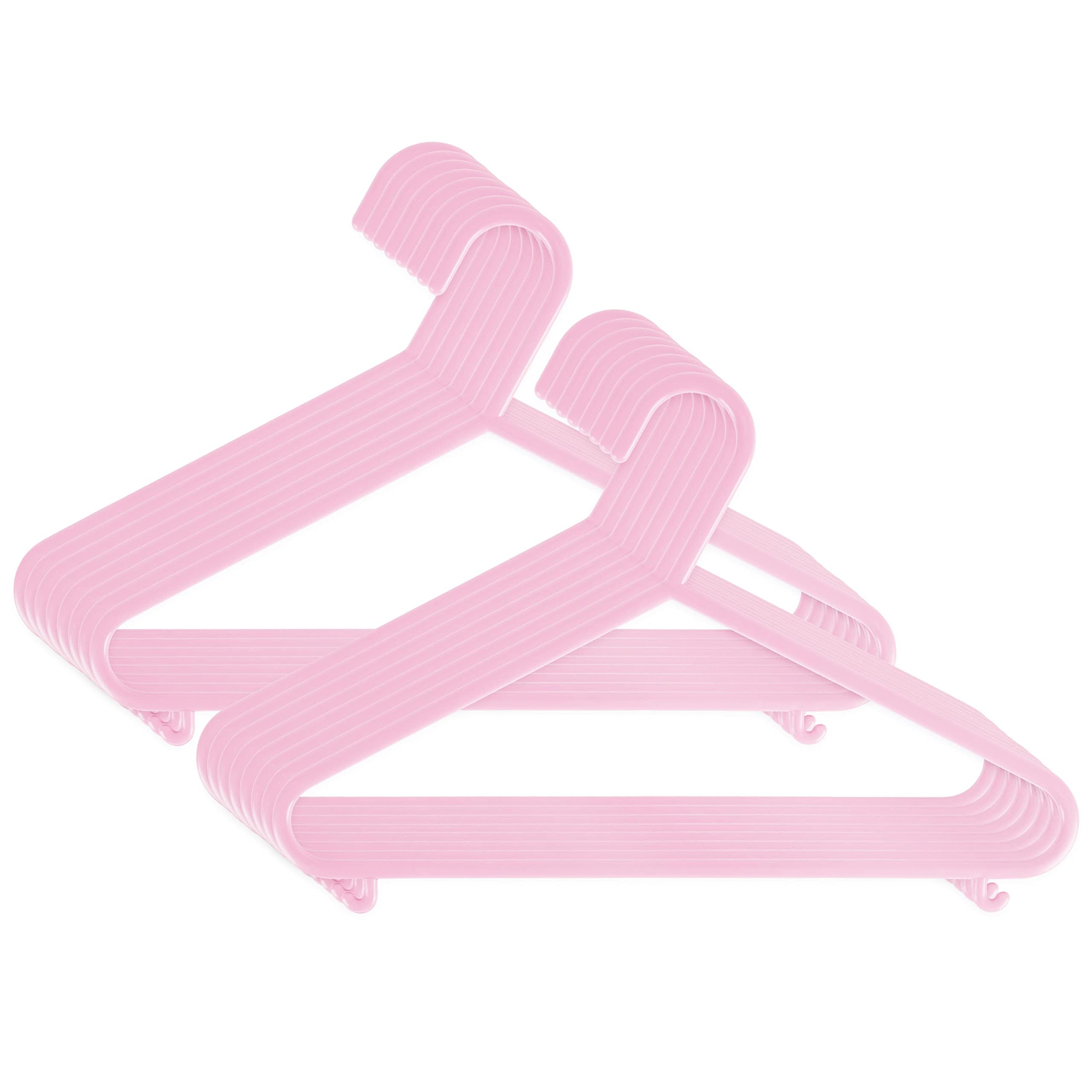 Bieco Children's Clothes Hangers Pink 16 Pcs - Plastic Kids Hangers - Baby Clothes - Baby - Pink - Plastic Childrens