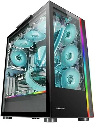 MC-Ultra, Torre de Jogos Custom XXL E-ATX, Fita LED dupla ARGB, Janela de Vidro Dupla Temperada, Estrutura Vertical de Câmara Dupla, Preto