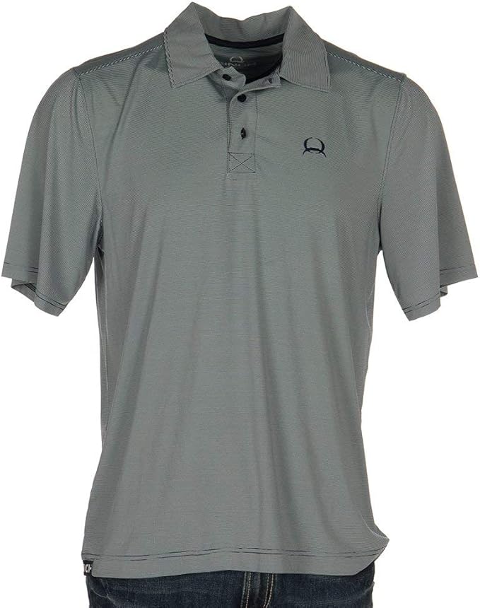 Cinch Apparel Mens Gray Striped Arenaflex Polo at Amazon Menâs Clothing store