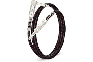 OTraki 3FT Guitar Cable, Braided AMP Cord Right Angle to Straight Electric Instrument Cable for Guitar, Bass, Electric Pedal,