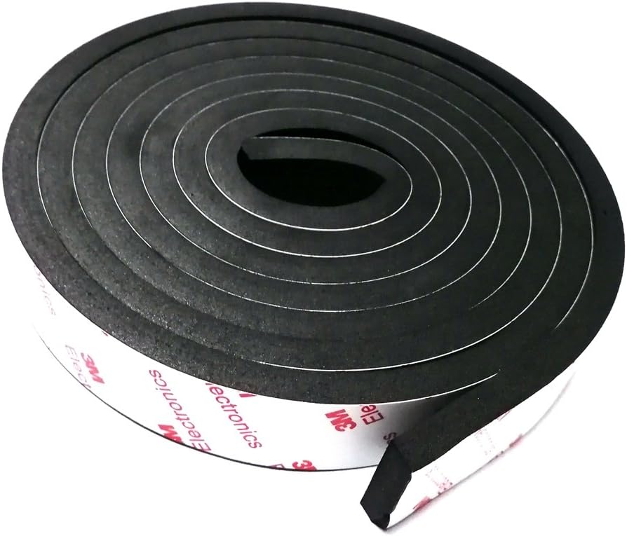 Gourd High Elasticity Foam Seal Tape, Self Adhesive, All-Climate Auto and Marine Weatherstrip, 80" x 1/2" x 1-1/2"