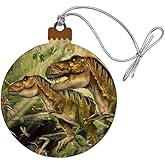GRAPHICS & MORE T-Rex Jurassic Double Trouble Wood Christmas Tree Holiday Ornament