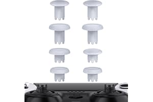 eXtremeRate ThumbsGear Interchangeable Thumbsticks for PS5 Edge Controller, Replacement Original White Analog Thumb Sticks Ca