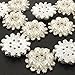 Wholesale 12 PCS Vintage Flatback Faux Pearl Flower Buttons Sew Embellishment Bulk 28MM