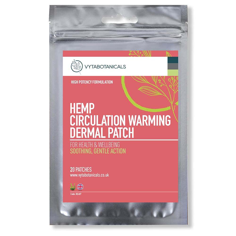 VYTALIVING Bio Hemp Miracle Dermal Hemp Warming Skin Patches (20 Patches, One Patch A Day) - Soothing, Gentle Action - Fast Relief from Joint and Muscle Pain