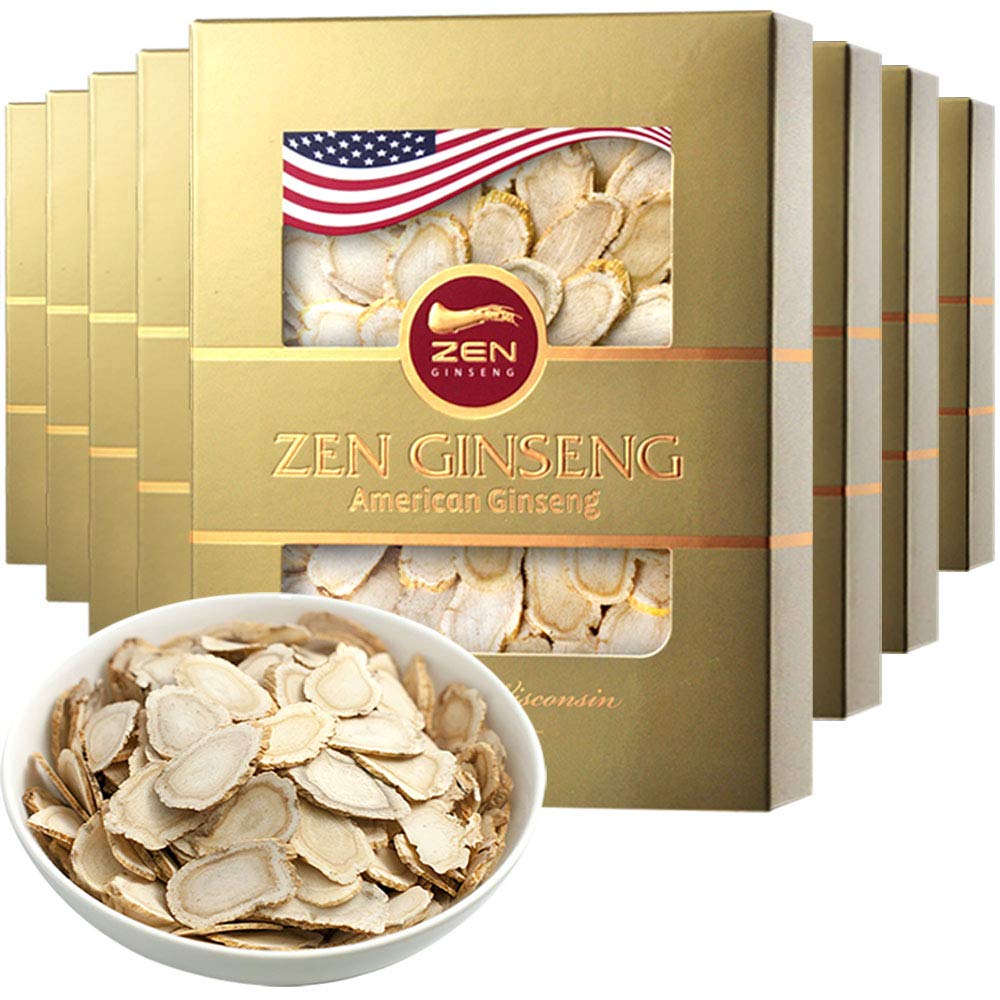 8 Boxes of American Wisconsin Ginseng Slice (4oz/Box) 32oz Total — Performance & Mental Health for Men & Women