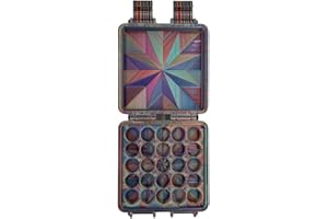 Planitia Corp. 3D Printed Vial Storage Case - Waterproof 3ml Vial Storage Case with 25 Slots - Freezer Safe Hard Shell Essential Oil Case for Home, Fridge, Travel, 16mm Max Diameter, 35mm Max Height