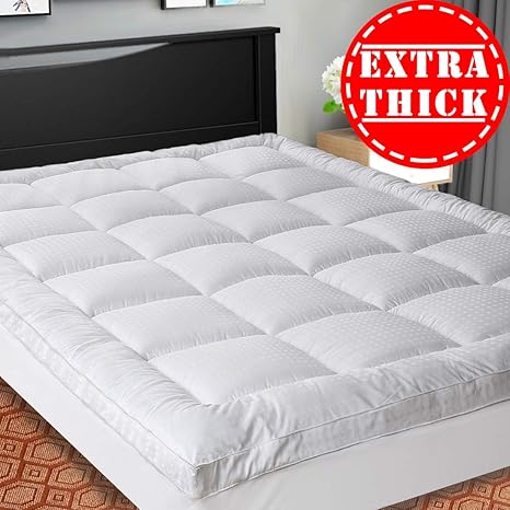 Sopat Extra Thick Mattress Topper King Cooling Mattress Pad Cover
