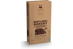 NATURE'S BAKERY Nature’s Bakery Whole Wheat Fig Bars, Double Chocolate Brownie, Real Fruit, Vegan, Non-GMO, Snack bar, 1 box with 12 twin packs (12 twin packs)
