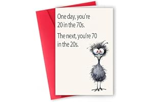 Funny 70th Birthday Card for Men Women，Unique 70th Birthday Decorations,Funny Birthday Gifts for Grandpa Grandma，Perfect Mens