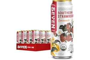 SevenTeas Southern Strawberry Lemonade, 16 OZ (Pack of 12 Cans), Organic