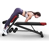 FINER FORM Multi-Functional Adjustable Weight Bench for Total Body Workout – Hyper Back Extension, Roman Chair, Adjustable Ab