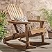 Christopher Knight Home Malibu Outdoor Acacia Wood Adirondack Rocking Chair, Natural Stained