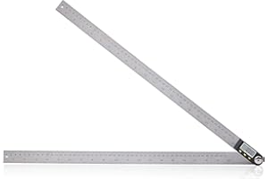 Delgada 20 inch/500mm (Total Length 1000mm) Digital Protractor Stainless Steel Digital Display Angle Ruler Digital Angle Meas
