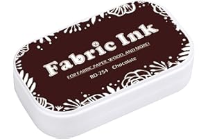 Fstaor Large Brown Ink Pads for Rubber Stamps, 3.7x2.2 inch Stamp Pads Permanent for Fabric Paper Wood