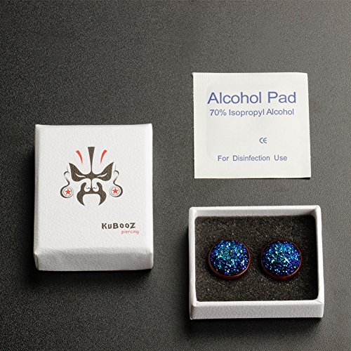 Kubooz wood ear pugs tunnel piercing body jewelry ear gauges (10mm(00G))