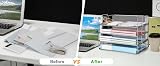 Exerz Paper Sorters 4 Pack Mesh Desk Organisers 4 Tiers A4 Files view 7
