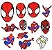 Astra Gourmet Spiderman Embroidered Iron/Sew on Patches Cloth Appliques for Hat Jacket Hoodie Backpack Ideal Gift - Set of 12