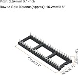 sourcing map 4pcs 48P DIP IC Socket Adapter Round Pin 2.54mm Pitch for PCB Board view 2