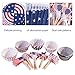 4th of July Decorations Cupcake Toppers with Liners, Patriotic Decorations Party Supplies Independence Day Party Supplies -200 Piece