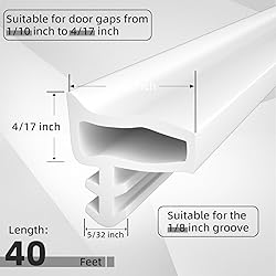 Vannesse 40FT Rubber Weather Stripping Door Seal