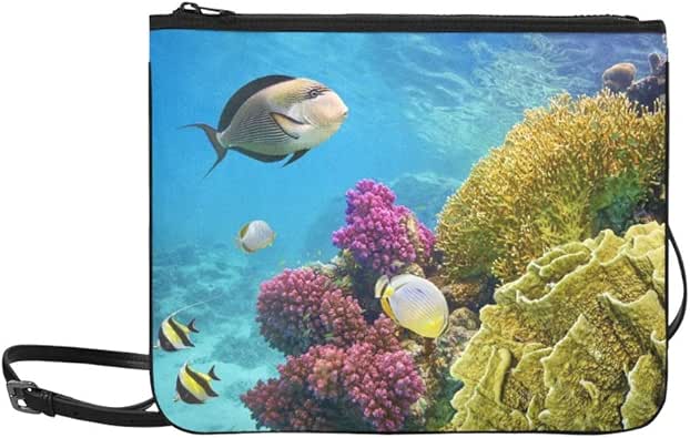 WYYWCY Escena subacuática Peces de arrecife de coral graficados