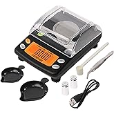 Milligram Scale 50g by 0.001g, Precision Digital Powder Mg Scale USB, Large LCD Display, 6 Weighing Units for Reloading Capsu