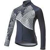 CATENA Women's Cycling Jersey Thermal Shirt Top Autumn Winter Long Sleeve Bicycle Jacket Close-Fitting
