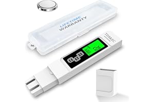 NJTY Most Accurate So Far 4-in-1 Instant Read TDS Meter - Measures TDS, EC, & Temperature (°C/°F) - Digital Water Testing Kit for Tap, Well, Pool, Hydroponics, Aquarium, RO/DI System White